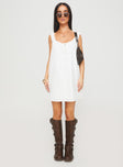 Papaya Mini Dress White