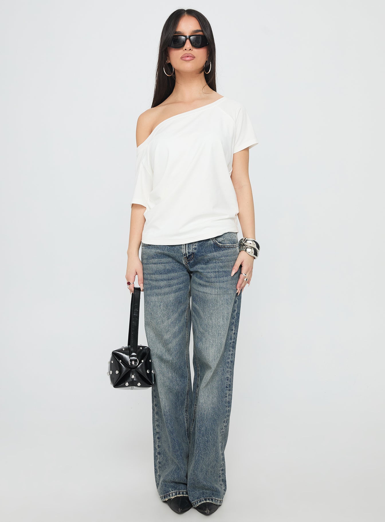 Icon Baby Off Shoulder Top White