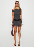 Ready To Party Frill Skort Black Polka