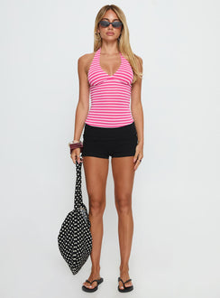 In Toronto Halter Top Pink Stripe