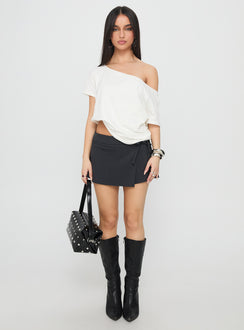 No Angel Wrap Skort Grey Pinstripe