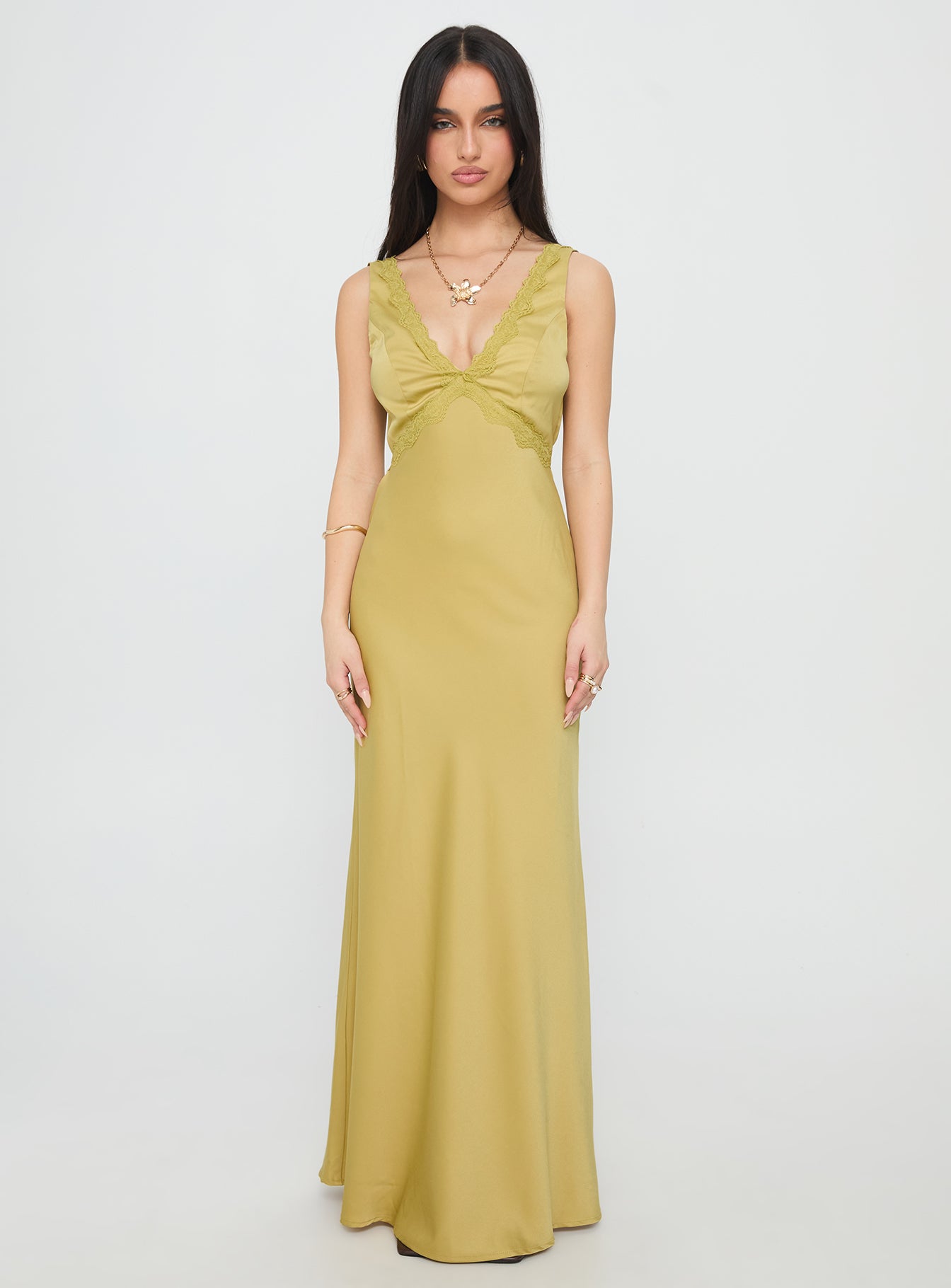 Galloway Maxi Dress Chartreuse