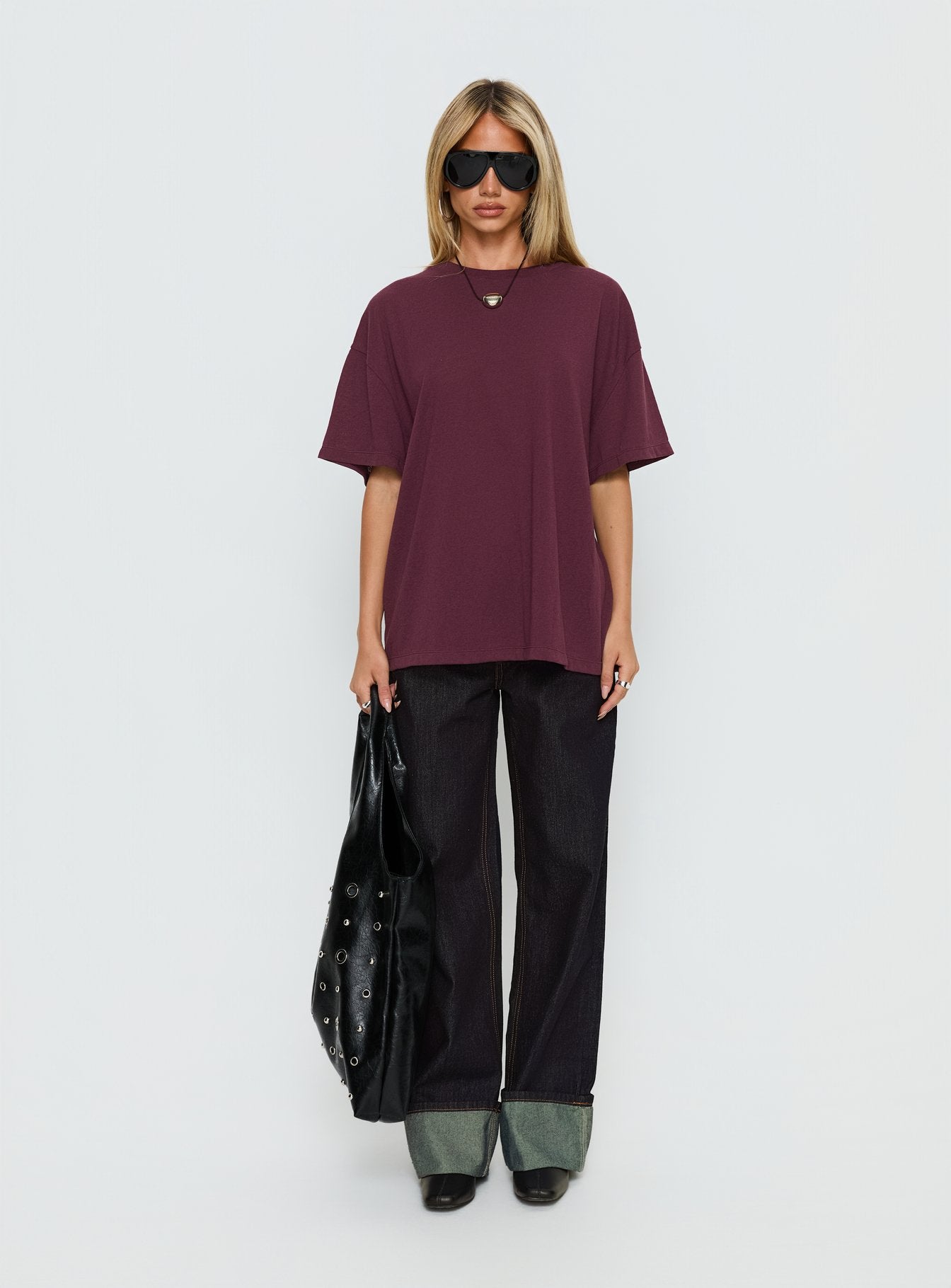 Zaydee Oversized Tee Cherry