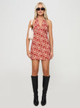 Neelia Mini Dress Red Floral Petite