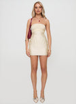 Busiate Strapless Mini Dress Champagne