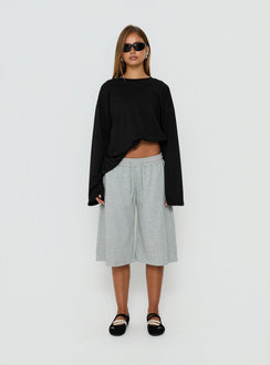 Settle Down Langarmshirt Schwarz