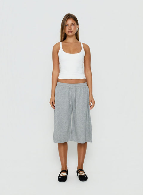 Nikko Longline Fleece Shorts Grey Marle
