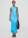 Floral print maxi dress High neckline, slit at side Good stretch, fully lined  Princess Polly Lower Impact 