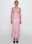 Brietta Cowl Maxi Dress Pink