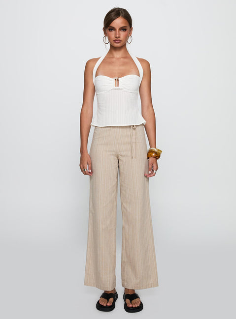 Isabetta Halter Top White Petite