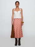 Living Color Maxi Skirt Orange Gingham