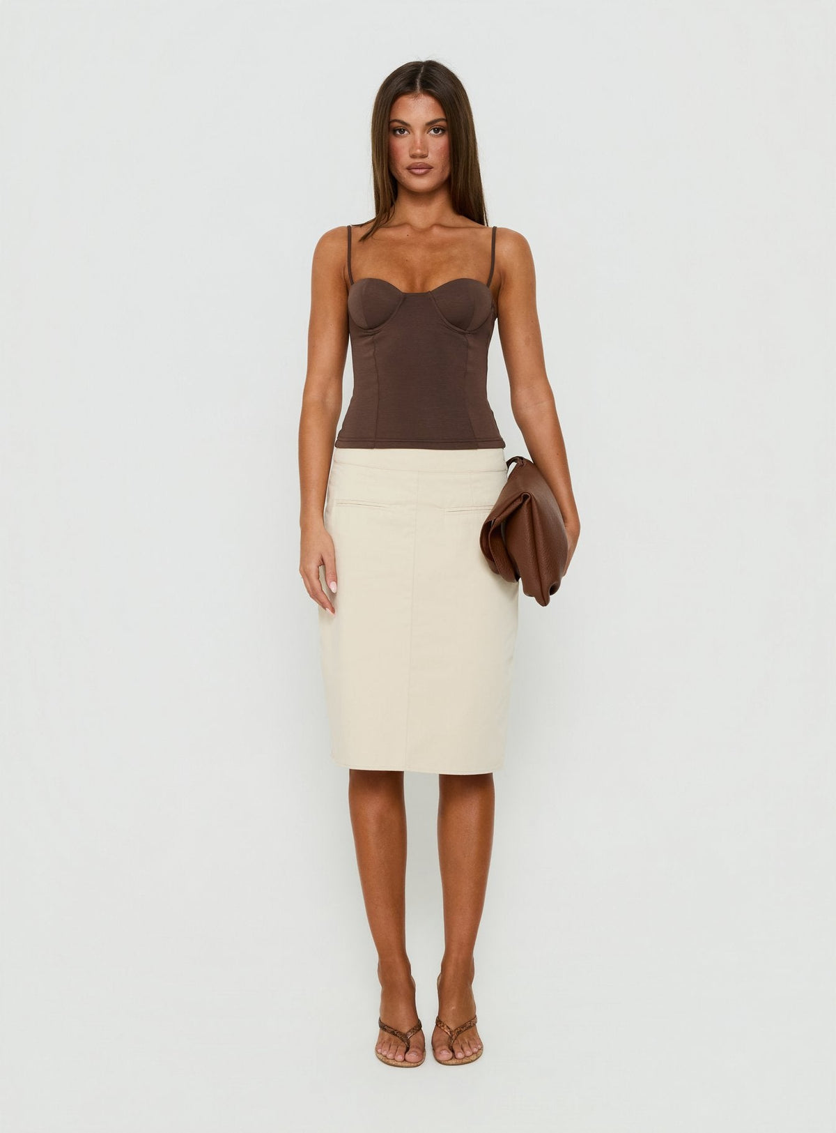 Anataza Underwire Top Brown