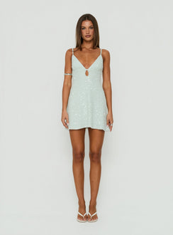 Feel The Vibrations Pailletten-Minikleid Blau