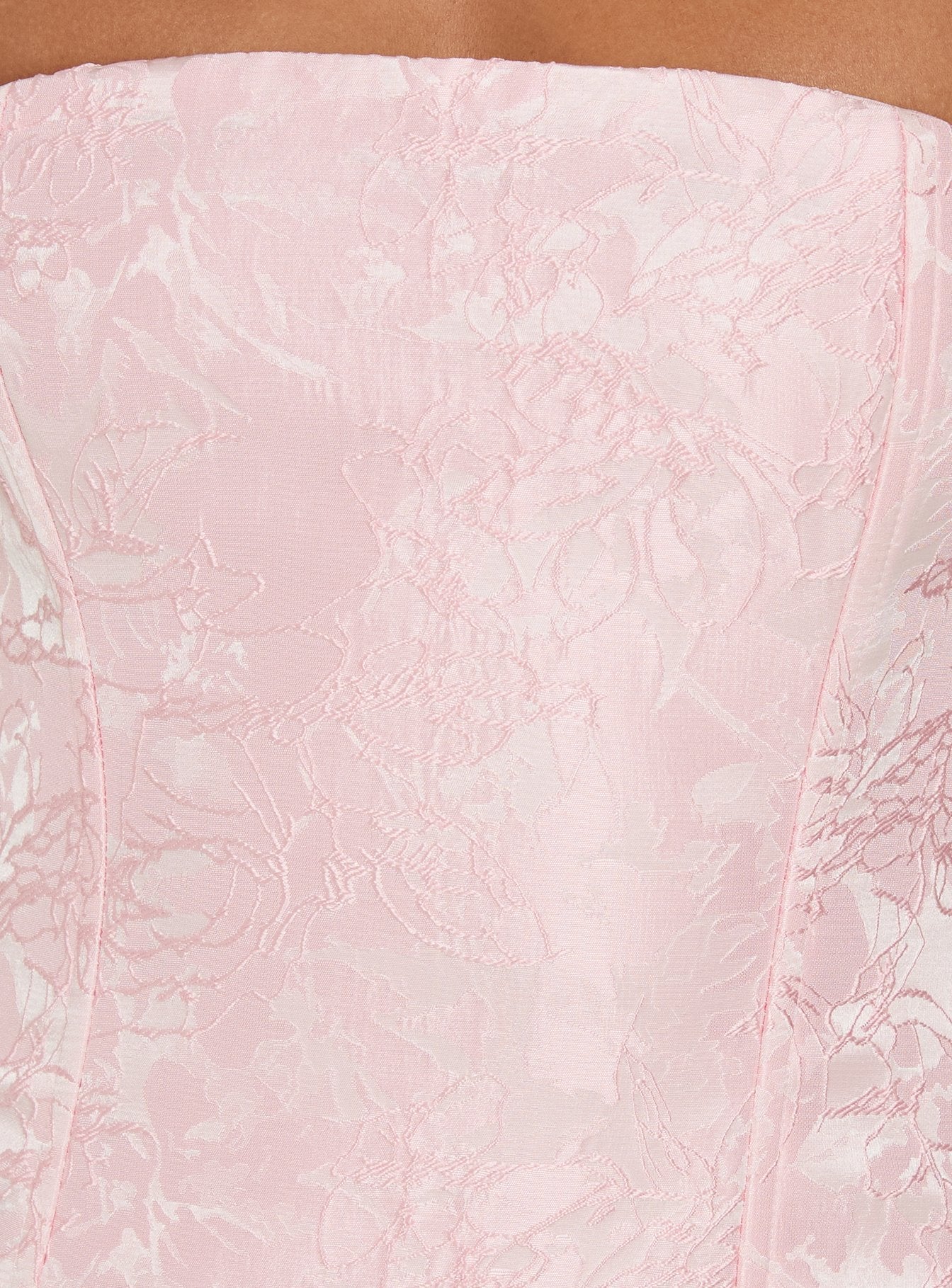 Jenevieve Strapless Drape Mini Dress Pink
