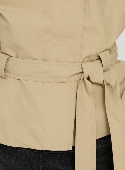 Kurzer Trenchcoat mit Bindegürtel, Ranique, Beige