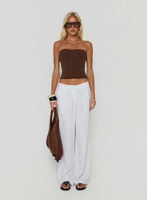 Syrena Tailored Wide Leg Pant White