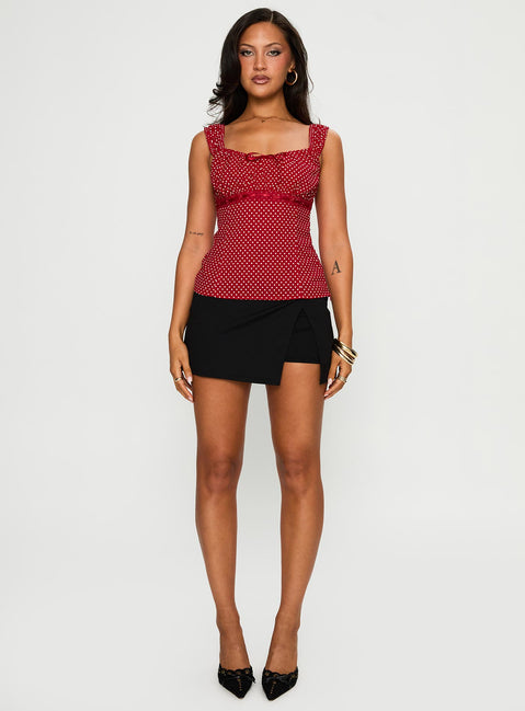 Garconne Top Red Polka