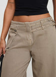 Paltrow Cargo Pant Washed Brown Petite