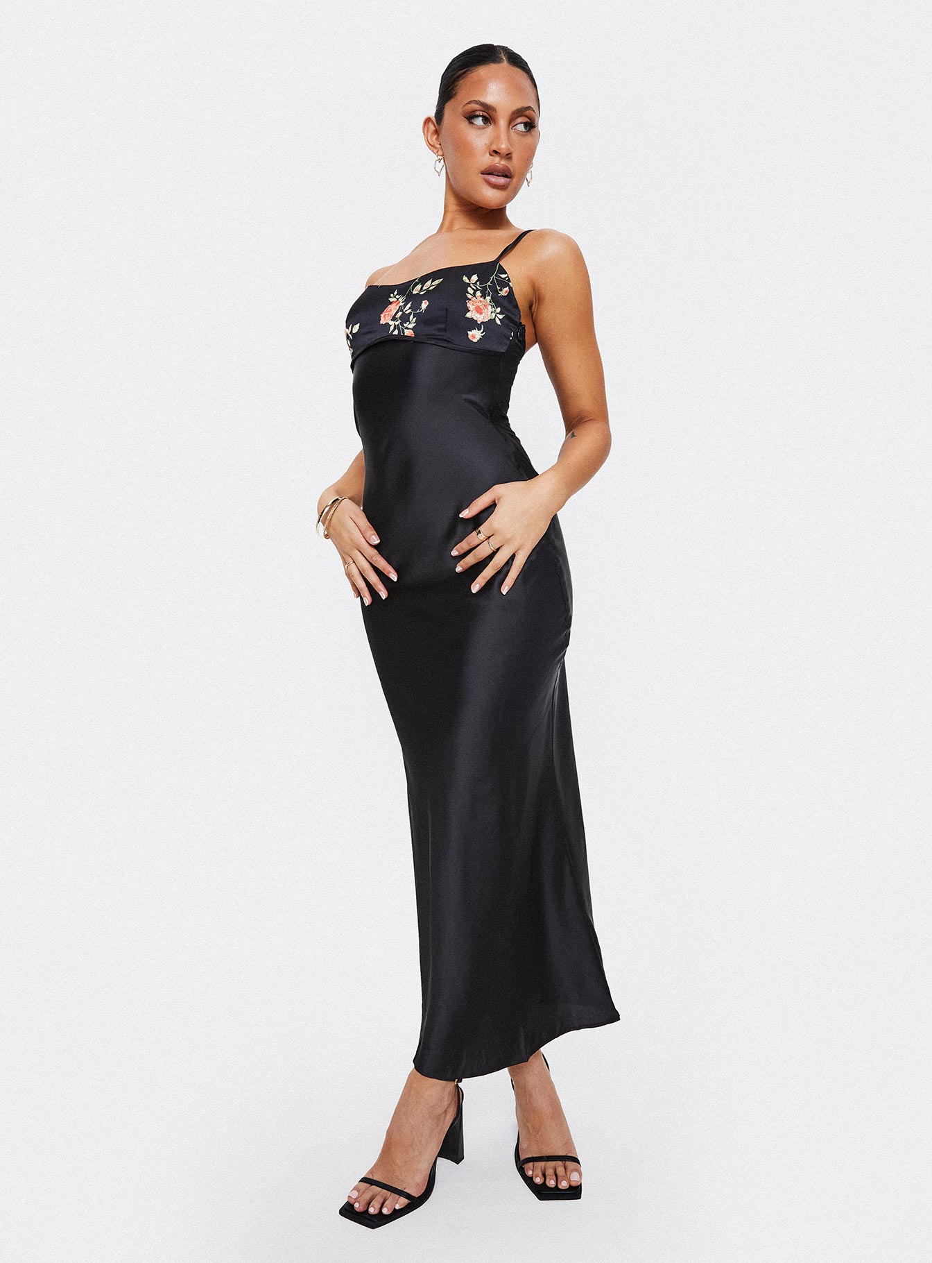 product Princess Polly Boat Neck  Larver Maxi Dress Black