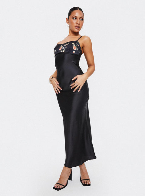 product Princess Polly Boat Neck  Larver Maxi Dress Black