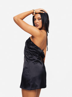 product Princess Polly Asymmetric Neckline Asymmetric Neckline  Shaya Strapless Mini Dress Black