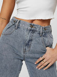 product Princess Polly High Waisted  Krena Adjustable High Mid Rise Jeans Mid Wash