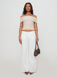 Vendi Low Rise Pant White