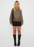 Jalira Jumper Brown Stripe