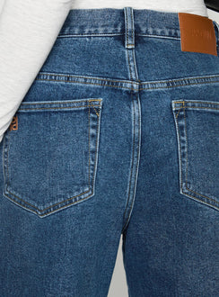 product Princess Polly Retro Dream Mid Rise Longline Denim Shorts Mid Wash Low Rise Shorts 