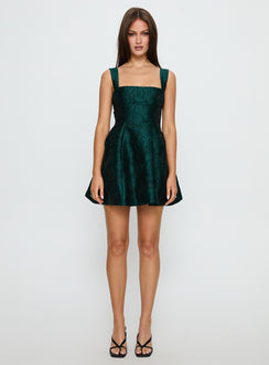 Eloquent Mini Dress Forest Green