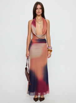 Tigress Halter Maxi Dress Multi