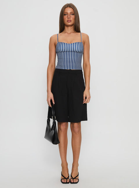 Evanda Top Blue Stripe