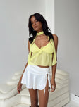 product Princess Polly Sleeveless Sweetheart  Demi Frill Top Yellow