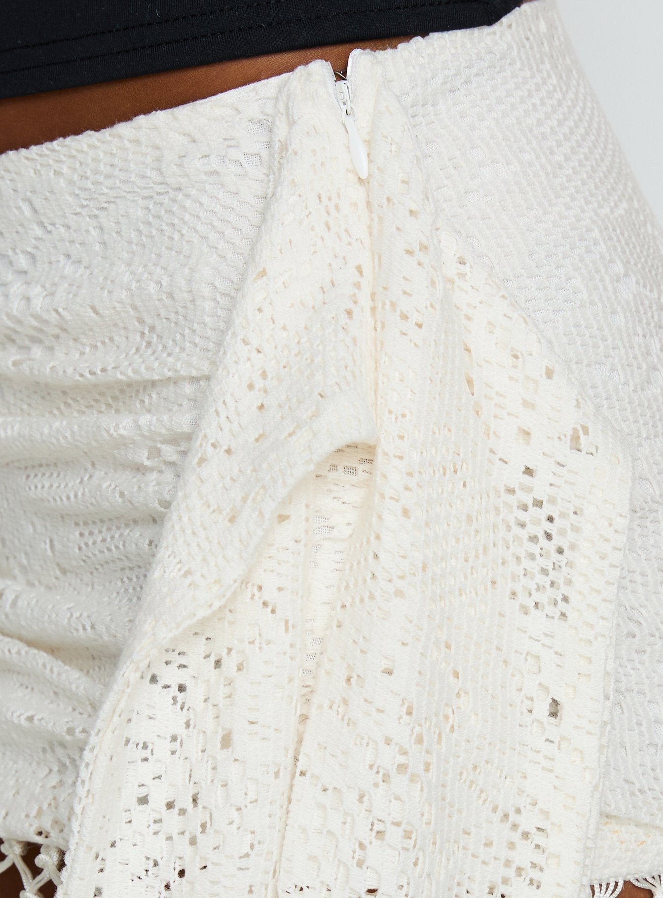 product Princess Polly Winita Macrame Tassel Mini Skirt Cream Mini Skirts 