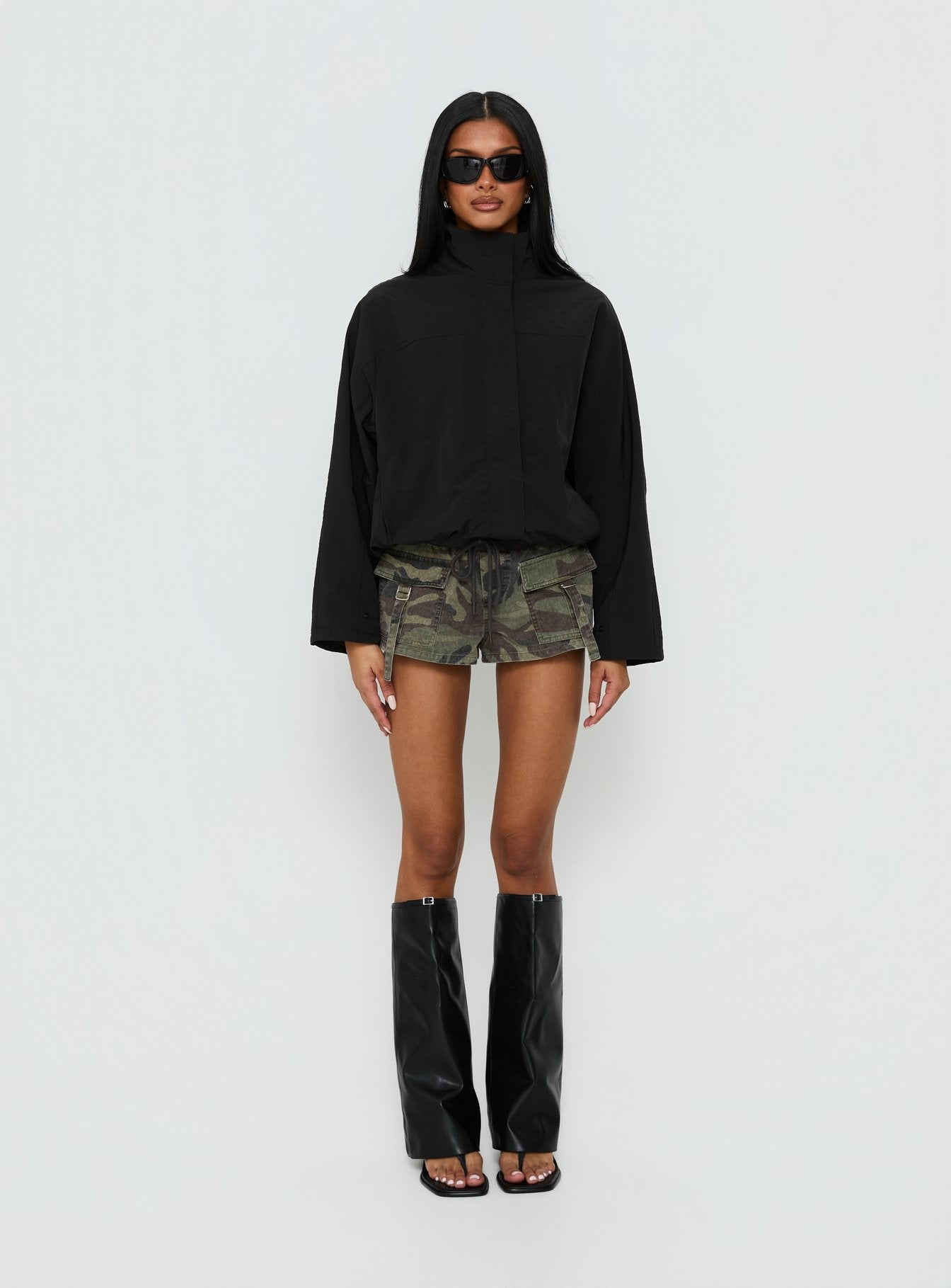 Shoreline Windbreaker Jacke Schwarz