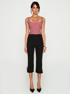 Bruncheon Top Red / White