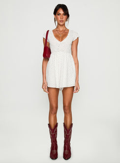 Sweet Talk Playsuit White Floral