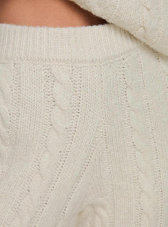 product Princess Polly Sharif Cable Knit Sweater Beige regular 