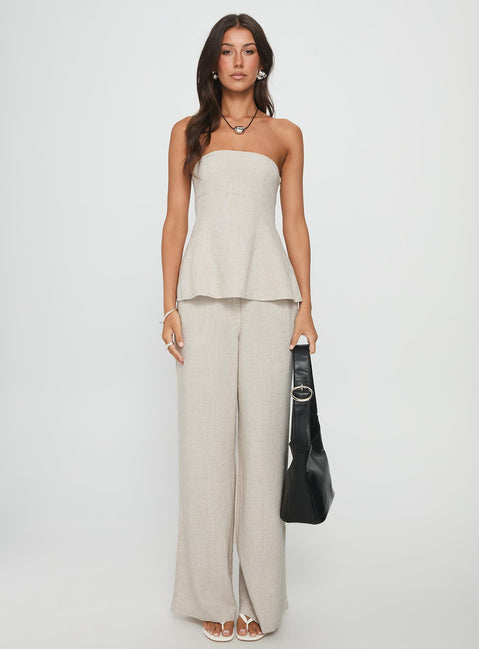 Esidora Strapless Flare Top Natural