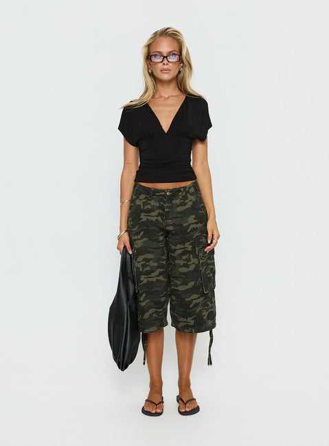 Hudsen Longline Cargo Shorts Camo