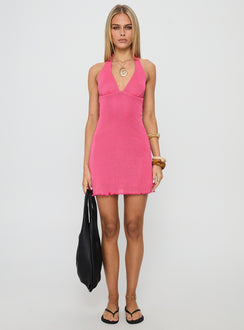 Leam Mini Dress Hot Pink