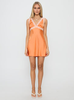 Lillipilly Lace Mini Dress Orange