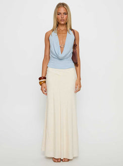 Treat You Better Plunge Hardware Detail Top Blue