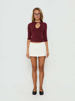 Stefenie Denim Skort Ecru