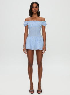 Count My Blessings Playsuit Blue Check