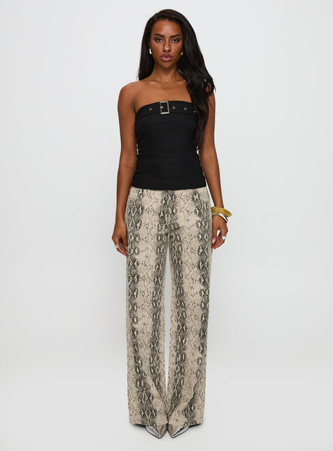 Serpentina Straight Leg Jeans Snake Mid Rise 