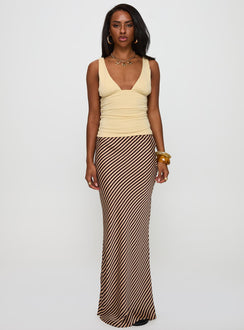   front view of model wearing Princess Polly Eliena Maxi Skirt Multi Maxi 