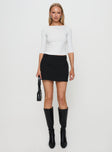 Hosier Twill Mini Skirt Black