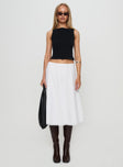 Taka Midi Skirt White