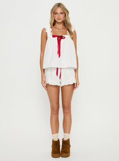 Sweetest Dreams Sleep Frill Shorts Cream